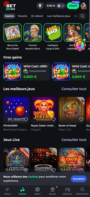 Visuel 9 Bet On Red Casino