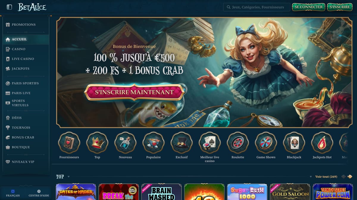 Visuel 8 BetAlice casino