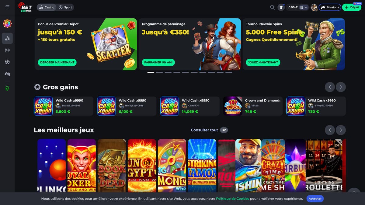 Visuel 7 Bet On Red Casino