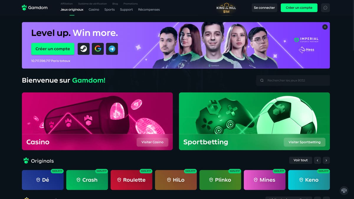 Visuel 3 Gamdom Casino
