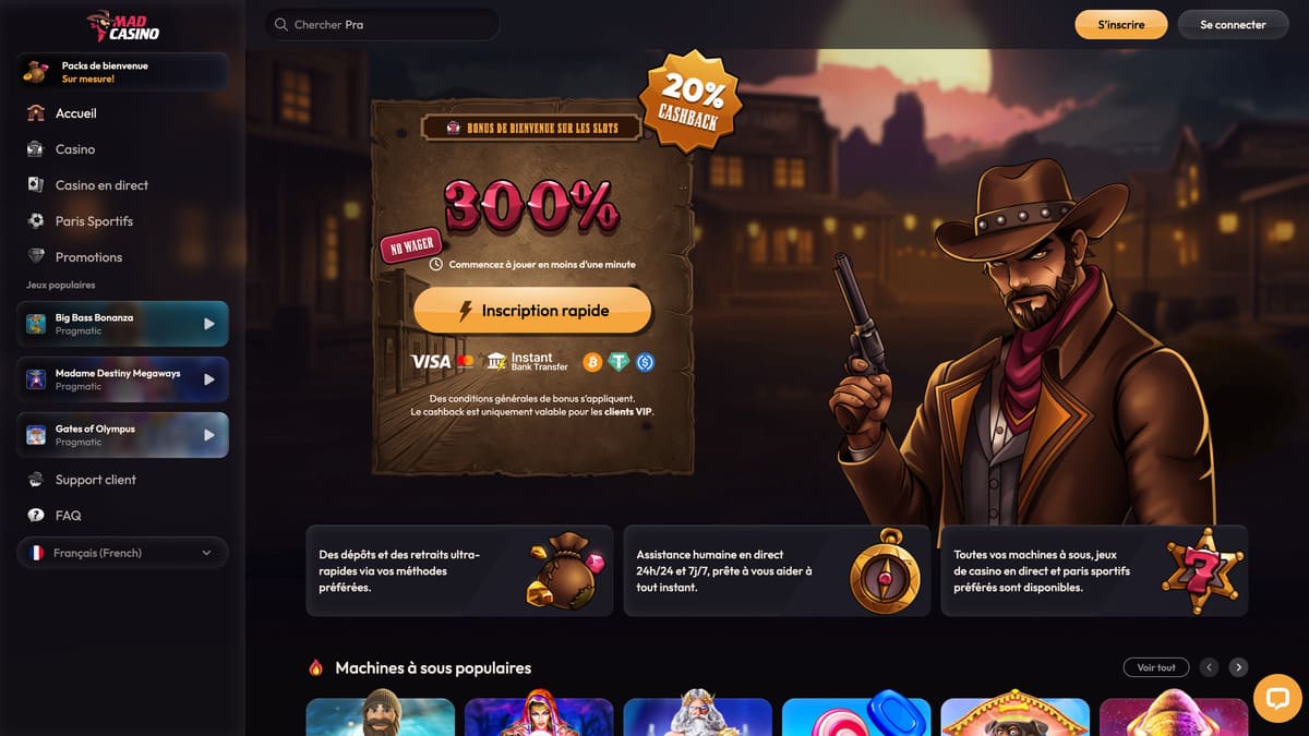 Interface MadCasino