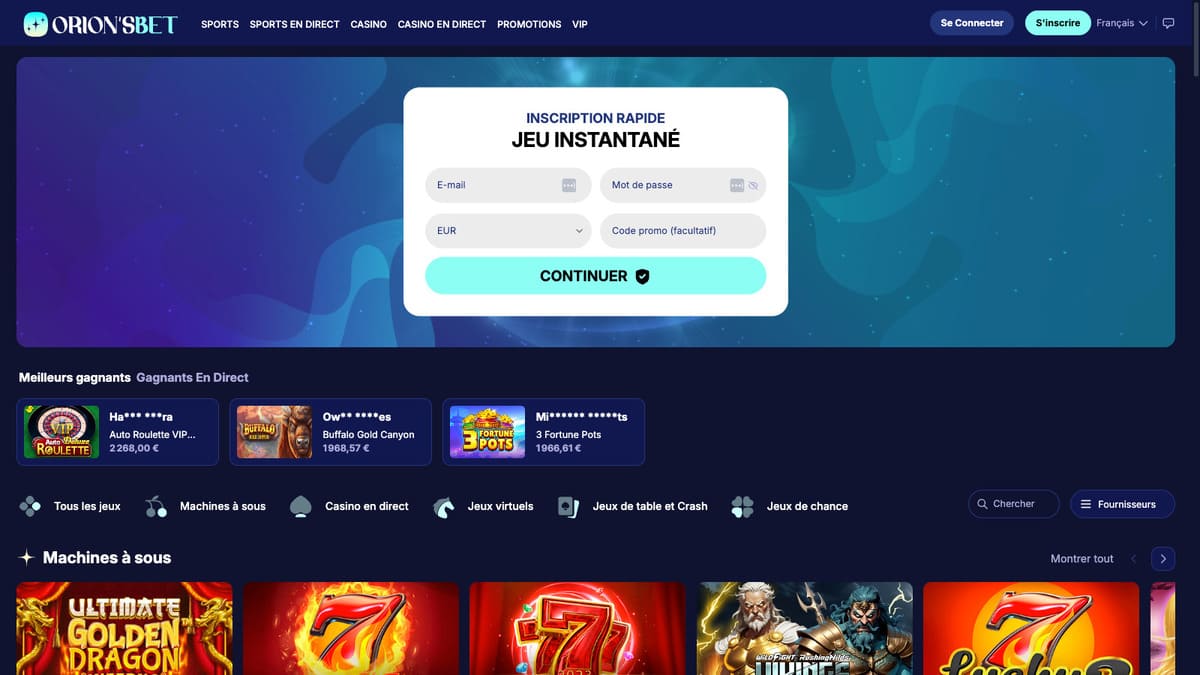 Visuel 5 OrionsBet Casino