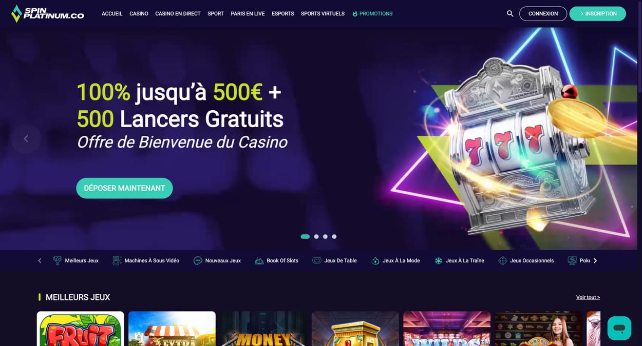 Visuel 7 Spin Platinum Casino