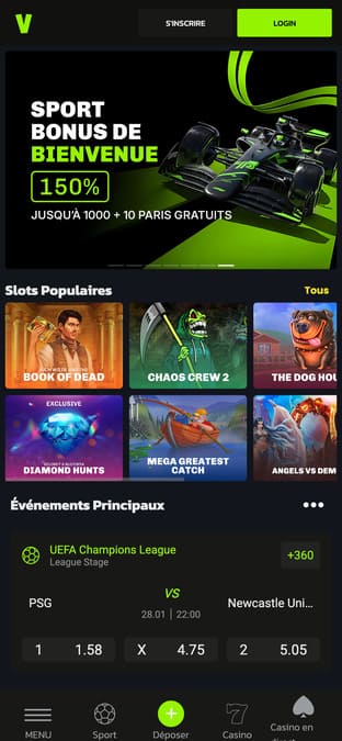 Aperçu mobile Velobet Casino