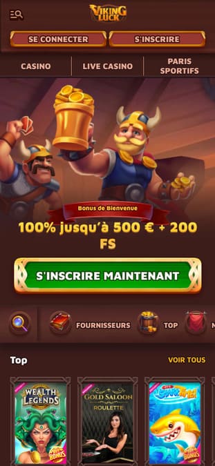 Aperçu mobile VikingLuck Casino